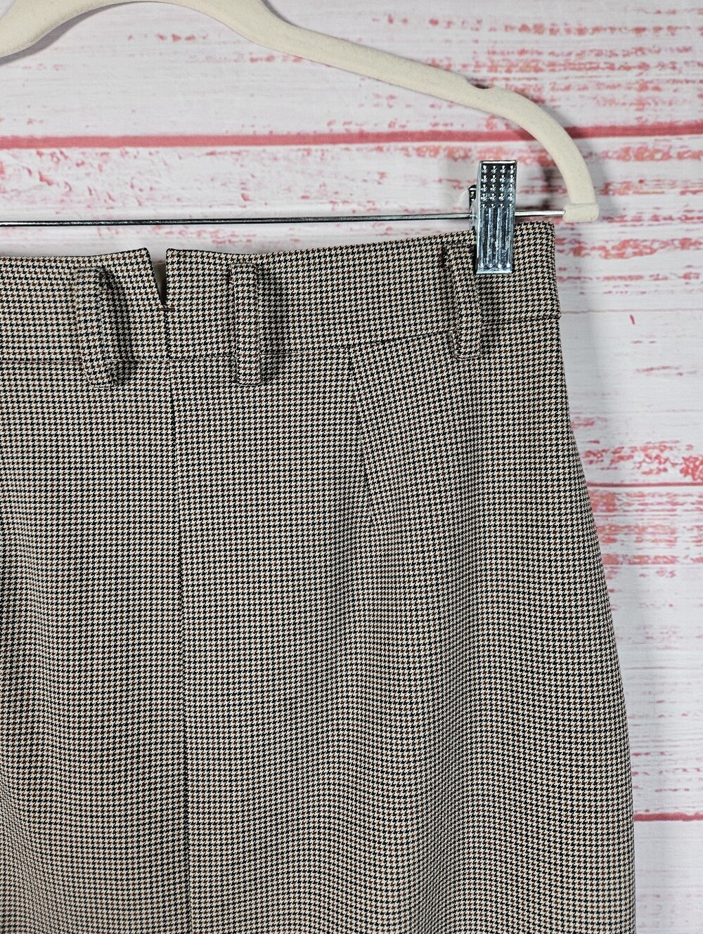 Aritzia Brown Houndstooth Pencil Skirt - Picture 11 of 15